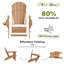 Chaise pliante Mallette Adirondack en PEHD à texture de bois avec porte-gobelet-103547250