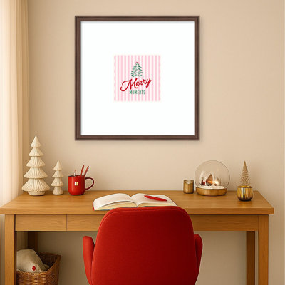 Joyeux Moments de Noël par Dominique Vari, affiche encadrée en bois