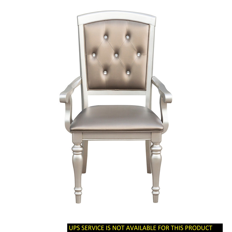 Mobilier de salle à manger moderne avec dossier capitonné en cristal Glamour