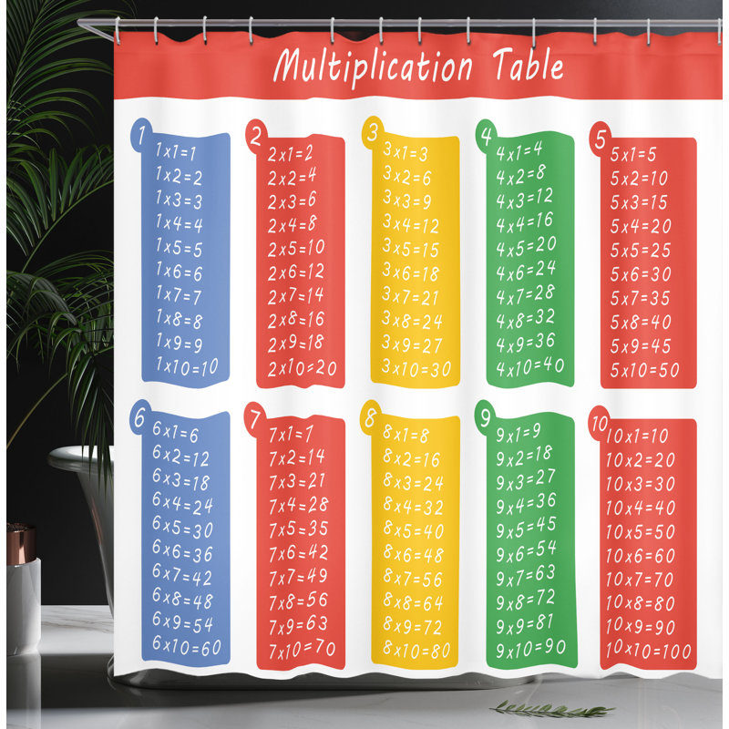 Shower Curtain with Hooks Included, 70"H x 69"W
