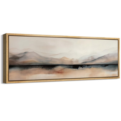 Minimal Landscape " Abstract Mountain Hues Modern Minimalist Landscape Rustic Retro Art Decor Extra Large Pictures "
