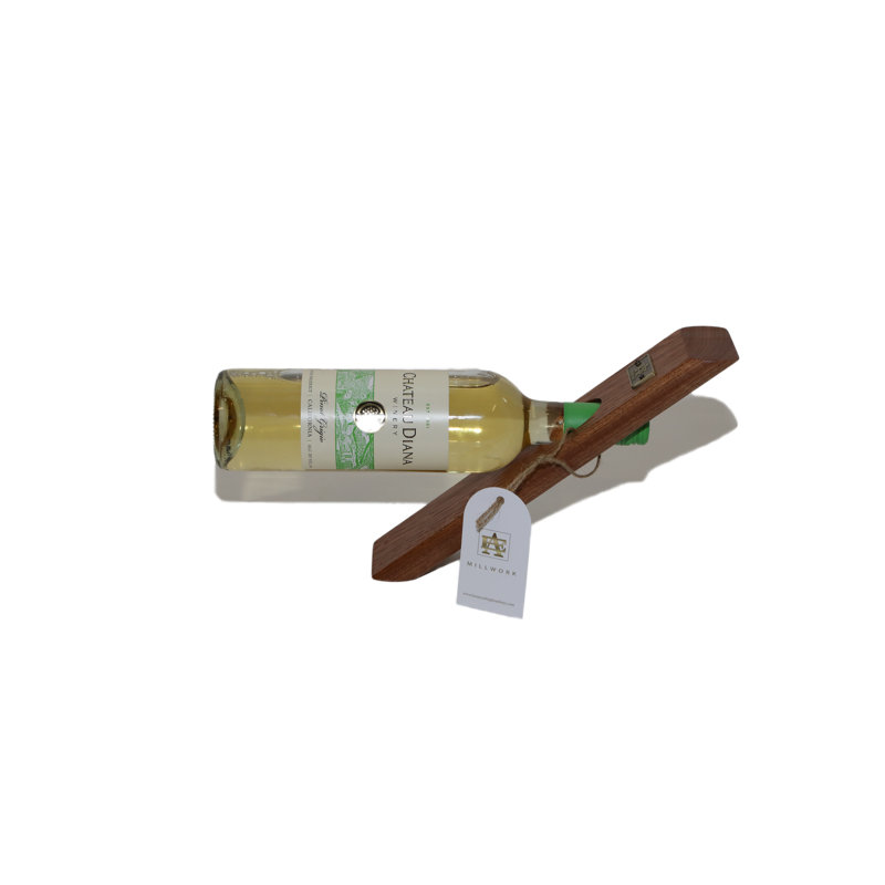 1 Bottle Solid Wood Wine Bottle Rack, Mahogany
