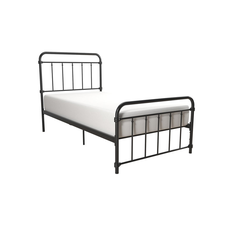 Aanya Bed, Matte Black, Single (3')