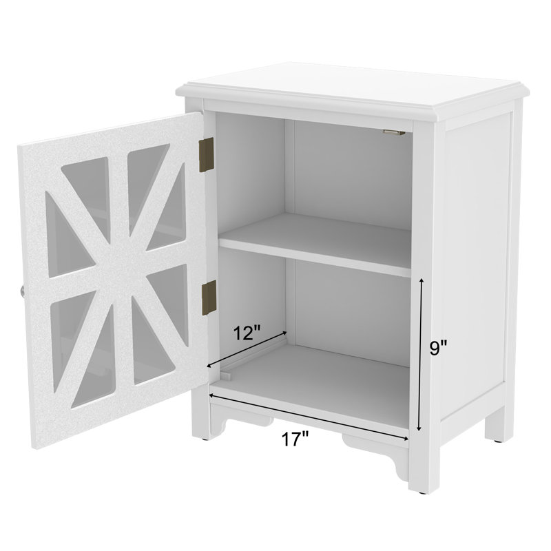 Table de chevet Glema en blanc; Blanc