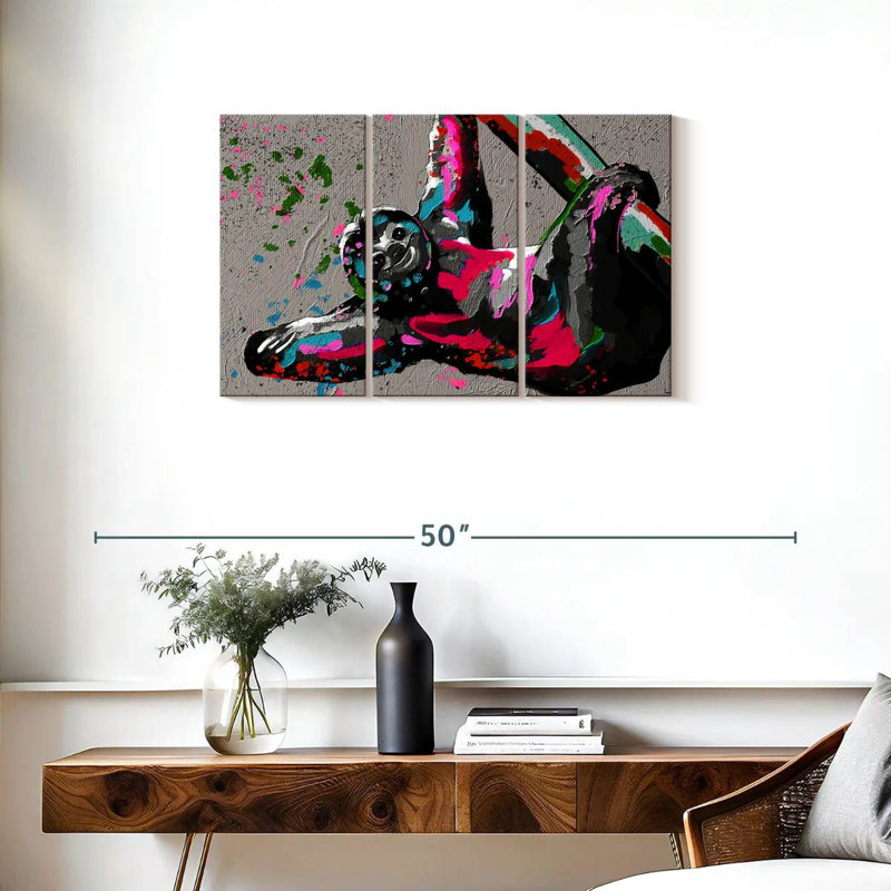 Brampt Splattered Sloth, 20" H x 33" W