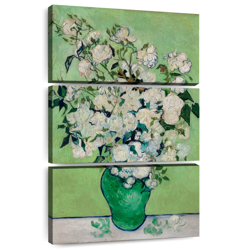 Harnek un vase de roses, H 65 po x l 42 po