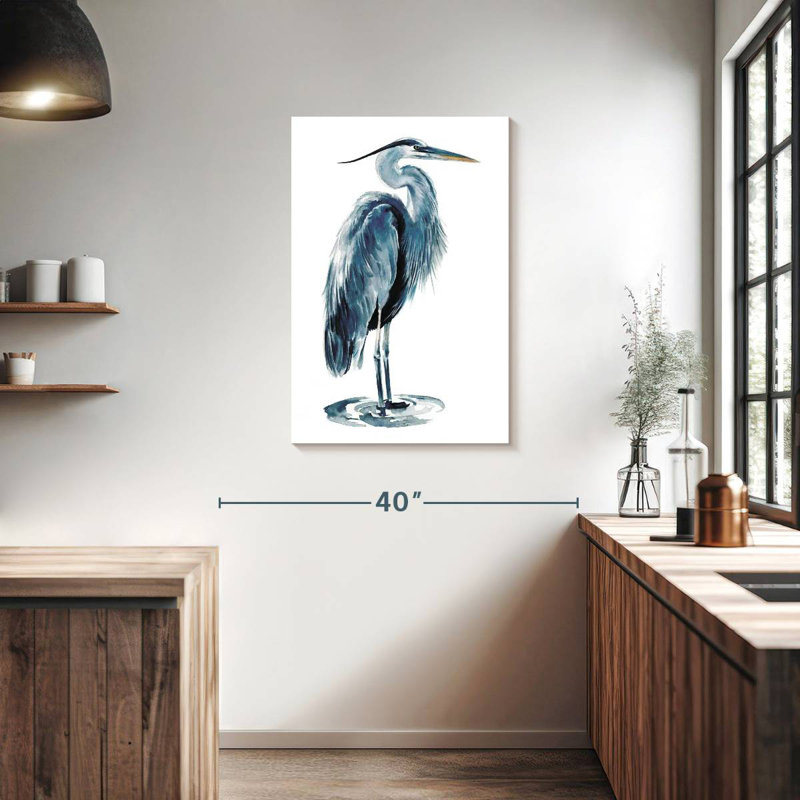 Héron bleu Brampt I, H 36 po x l 24 po