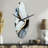 Abstract Geode Gold And White Marble II - Curved Shape Large White Wall Clock - Unique Shape-104242137