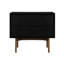 Table de chevet en chêne brossé noir et bronze avec 2 tiroirs, conception pratique moderne, rangement spacieux, nettoyage facile, tiroir en bronze de H 21 po x l 24 po L, tracas fonctionnel classique
