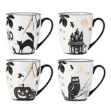 Lenox Vintage Haunted Halloween Mugs, Set of 4, Assorted