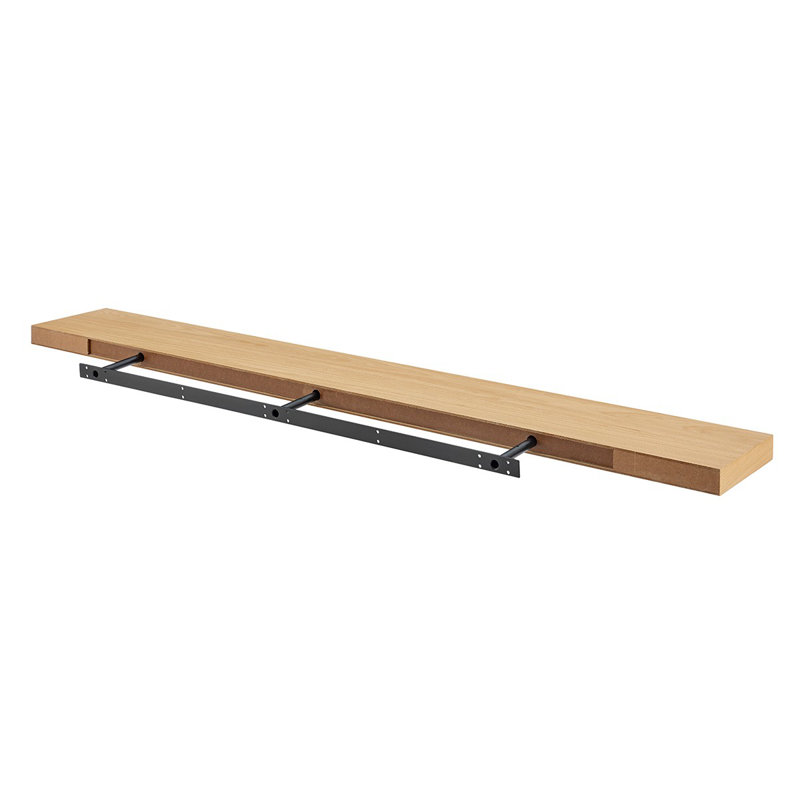 Tablette flottante 43 po, Chêne, H 1,97 po x l 74,81 po x P 10,24 po