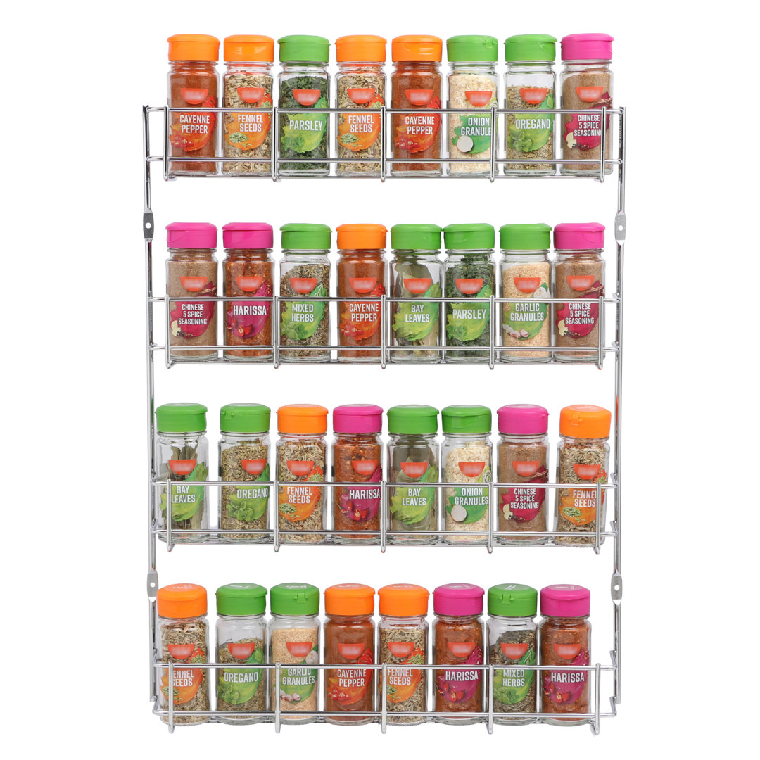 Buckingham Spice Rack Wall Mounted Kitchen Cupboard Storage Organiser