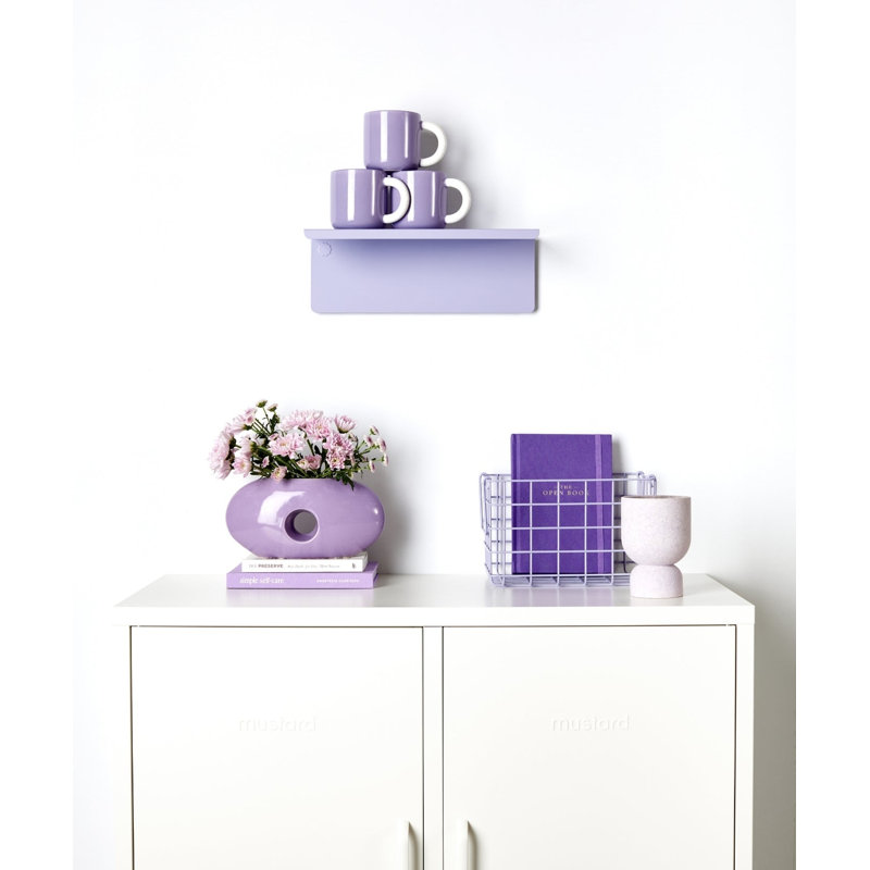 Organize + Display Floating Shelf, 4.7" H x 13.8" W x 5.1" D, Lilac
