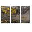 Marbre naturel doré et gris - ensemble d'art mural sur toile Glam-87657007-87657004