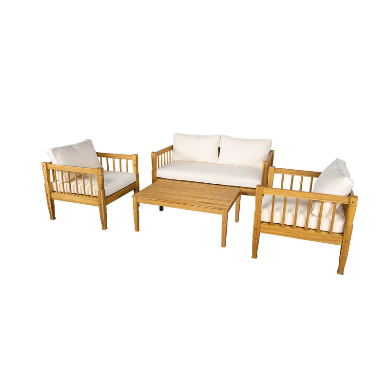 4-Piece Patio Furniture Set, Teak