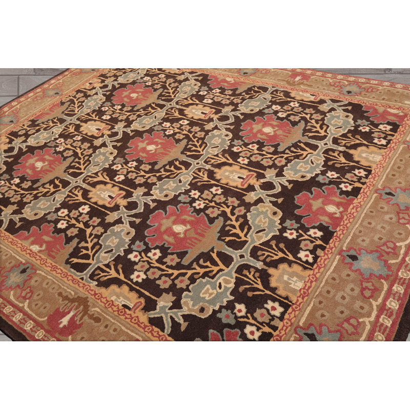 Tapis oriental 100% laine touffeté à la main 9 x 12 William Morris Arts & Crafts, Rectangulaire : 8 pi 9 po x 11 pi 9 po