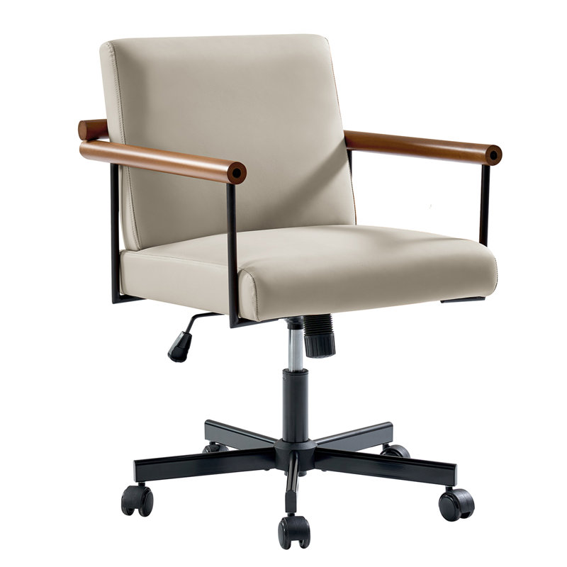 Rafael 59cm W Modern Office Chair with Adjustable Height, Tan