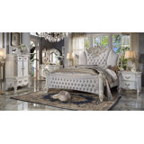 Vegan Leather Scalloped Bed