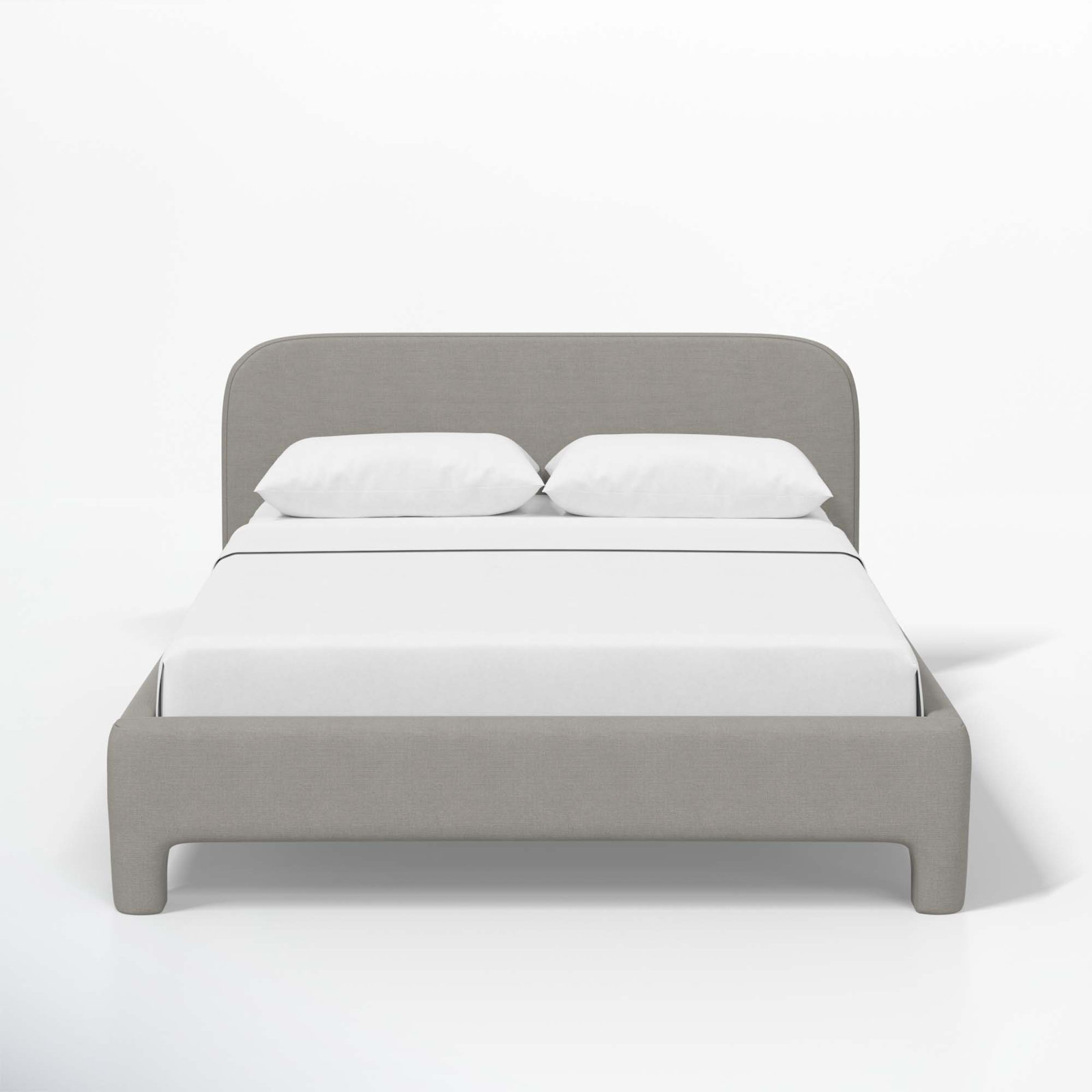 Illy Upholstered Bed, Full, Classic Grey Linen
