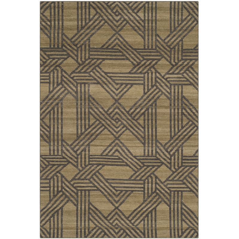 Fitzpatrick Hand Woven Wool Geometric Rug, Rectangle 4' x 6'