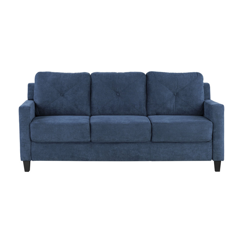 Canapé en chenille bleu marine 3 places