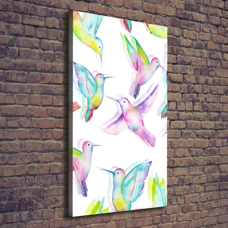 Colourful Hummingbirds - Wrapped Canvas Print