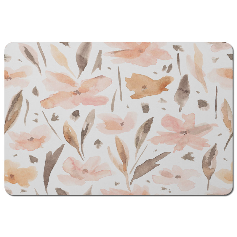 Pizarro Polyester-Coated Hardboard Floral Rectangle Placemat
