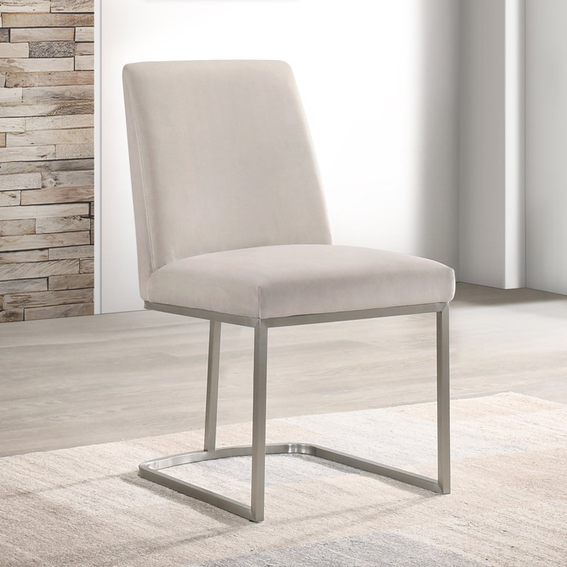Chaise d'appoint rembourrée en velours Harriss, Abalone