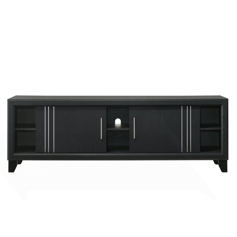Contemporary 1Pc TV Stand, Media Console, Charcoal