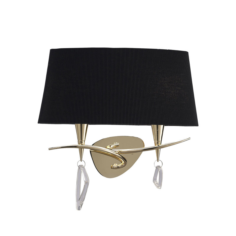 Contrada Armed Sconce, French Gold, Black