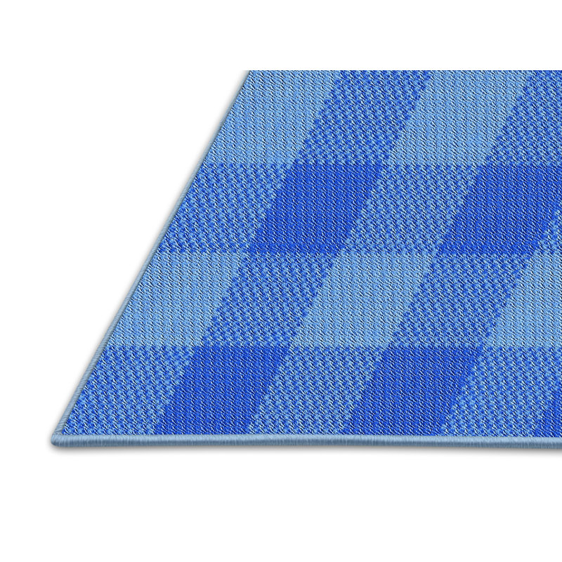 Tapis de zone bleue à motifs, Rectangle 4 pi x 6 pi