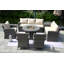 Ensemble de conversation en osier / rotin pour 8 personnes avec coussins Areefa-699714205