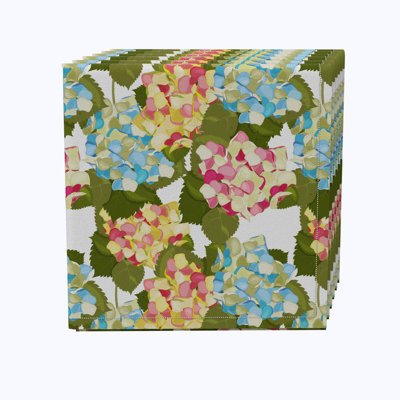 100% Cotton Hydrangea Square Napkin