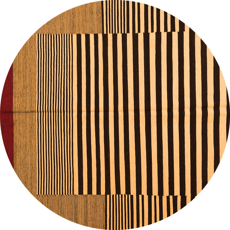 Smitty Performance Striped Indoor Rug, Round 7'