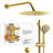 12 Inch Rain Shower Head And Handheld 6-Spray Combo Set With Slide Bar-120394203