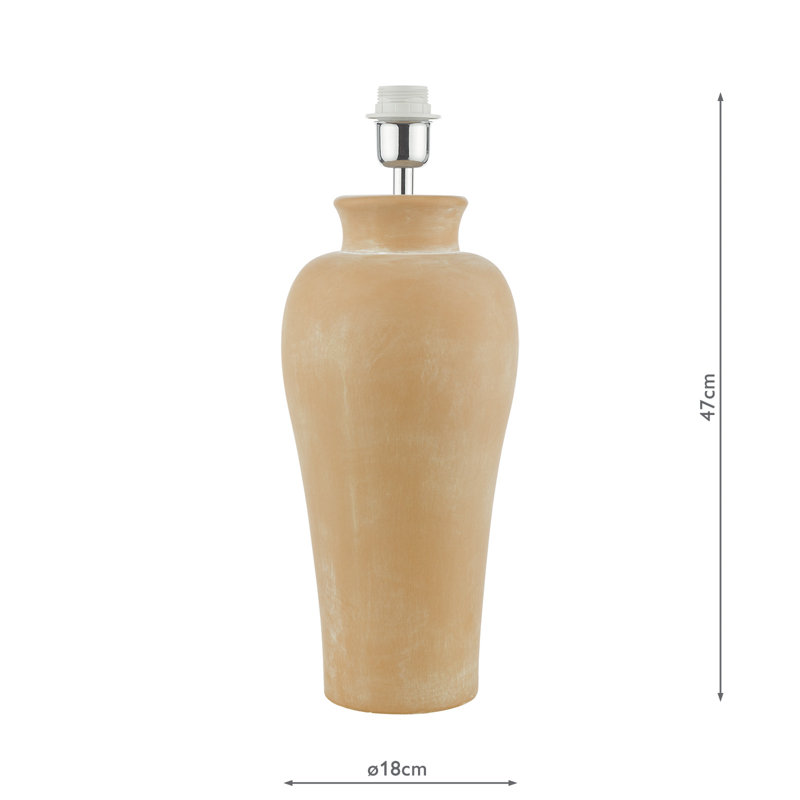 Sasha Terracotta Table Lamp Base Only