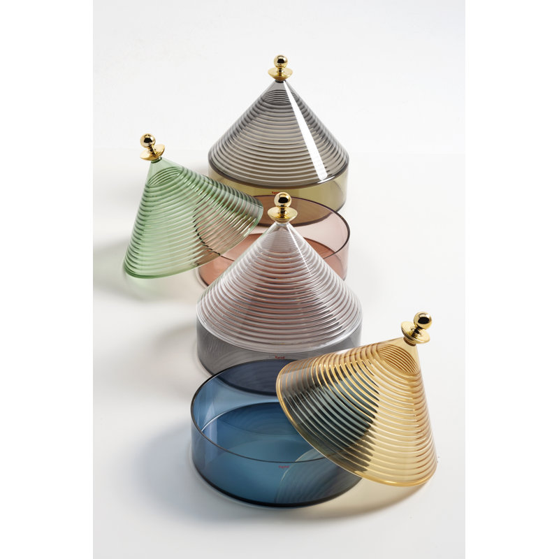 Trullo Decorative Box, Yellow/Blue