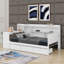 Lit de jour en bois avec 3 tiroirs, ports USB et bureau-292009041-292009042