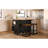 Farmhouse Kitchen Island Set with Drop Leaf and 2 Seatings,Dining Table Set with Storage Cabinet, Drawers and Towel Rack-216049096