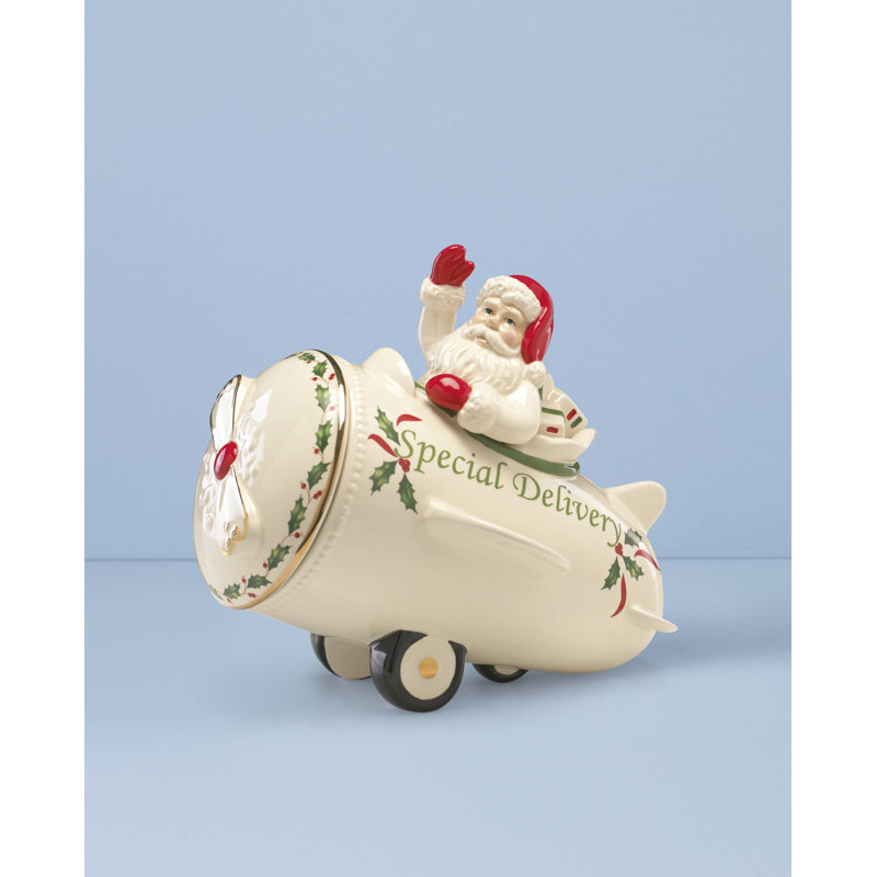 Holiday Airplane Cookie Jar
