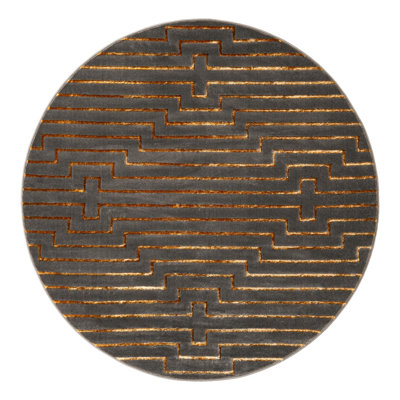 Latitude Run® Mirage Nikica Rug Gray and Gold