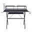Bureau d'ordinateur noir avec plateau pour clavier