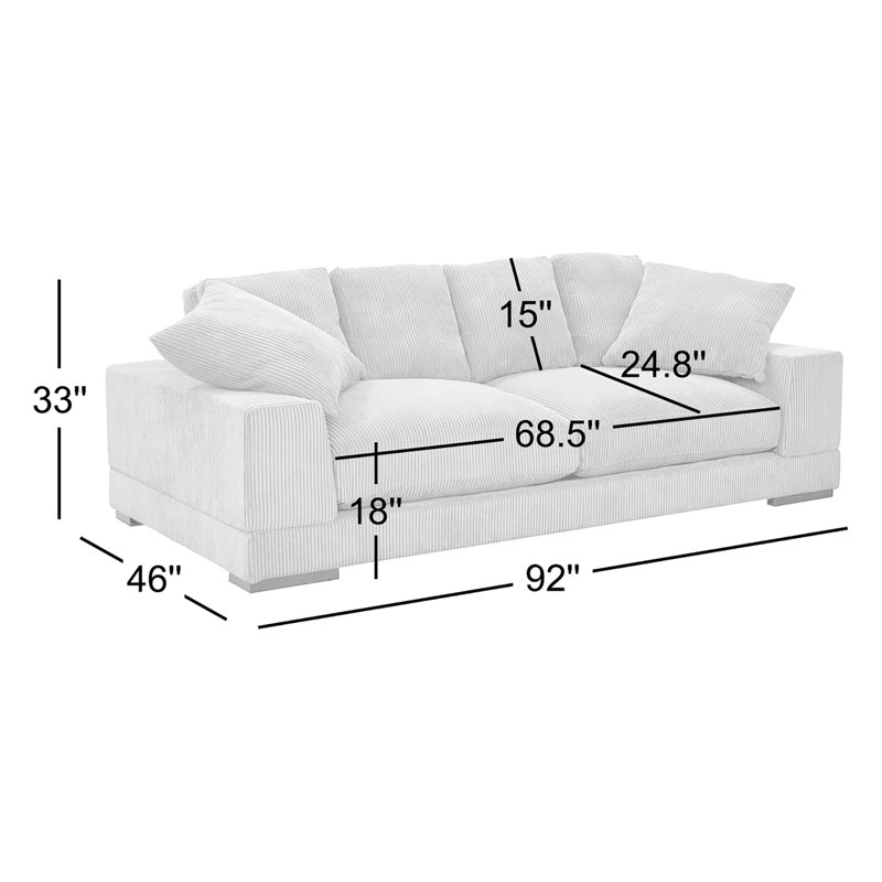 Lonsdale Sofa, Gray Corduroy