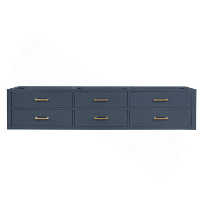 Blue Double Bath Vanity 84 In. W X 22 In. D