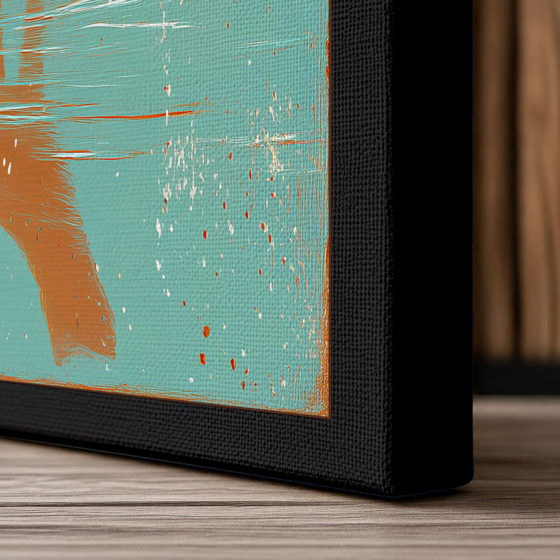 Fox Reflected Minimalist - Print, 30x20 - 76.2 x 50.8 cm, Black Border