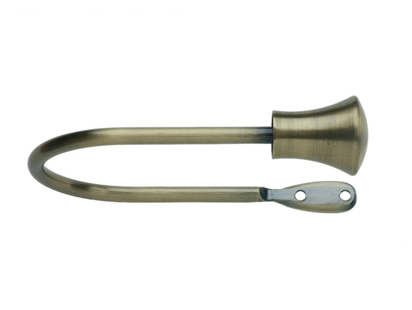 Metal Curtain Holdback Pair 28cm Trumpet Finial
