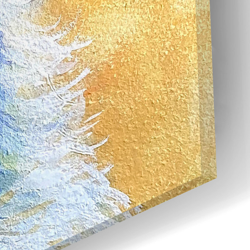 Art mural en verre acrylique Latitude Run, H 12 po x l 12 po