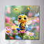 Art mural en verre trempé Yoga Bee-432228255