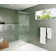 Gaia 30 in. x 78 in. Frameless Fluted Single Fixed Shower Panel
