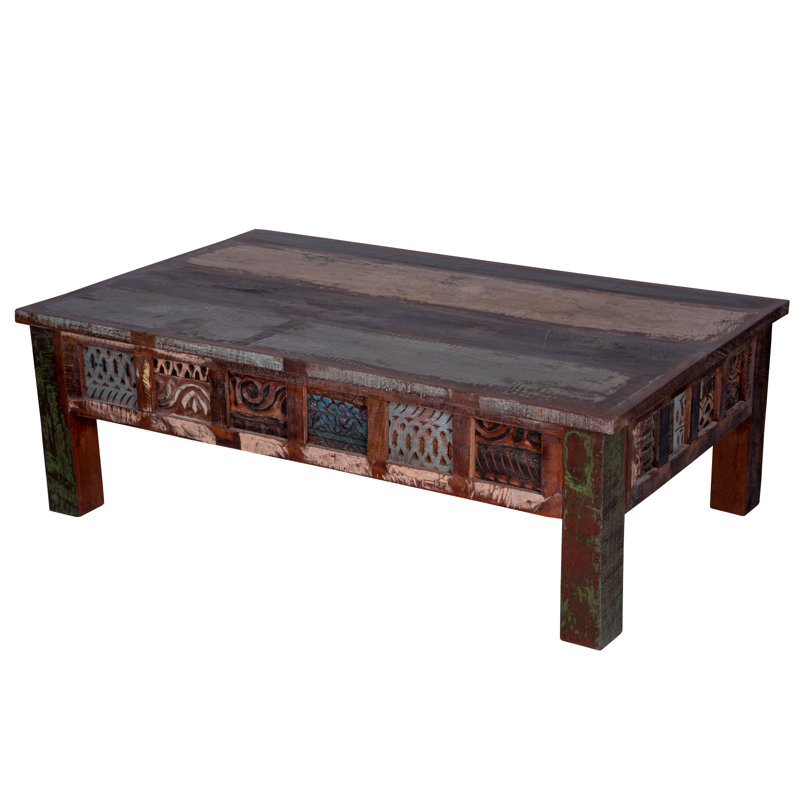 Eilijah Solid Wood Single Coffee Table, Dark Brown